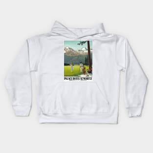 Vintage Travel Poster Switzerland St. Moritz Kids Hoodie